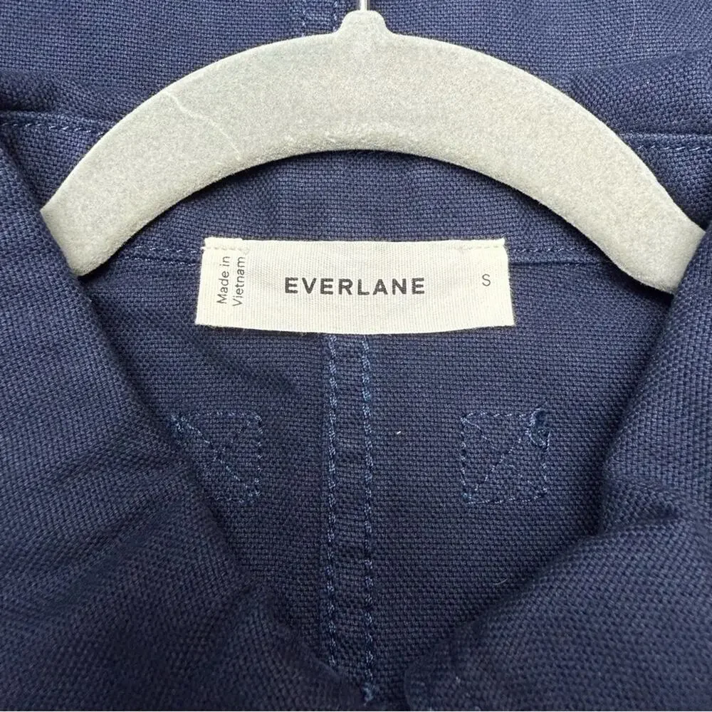 Everlane Men’s Denim Utility Jacket Navy Organic Cotton Workwear Small NWOT